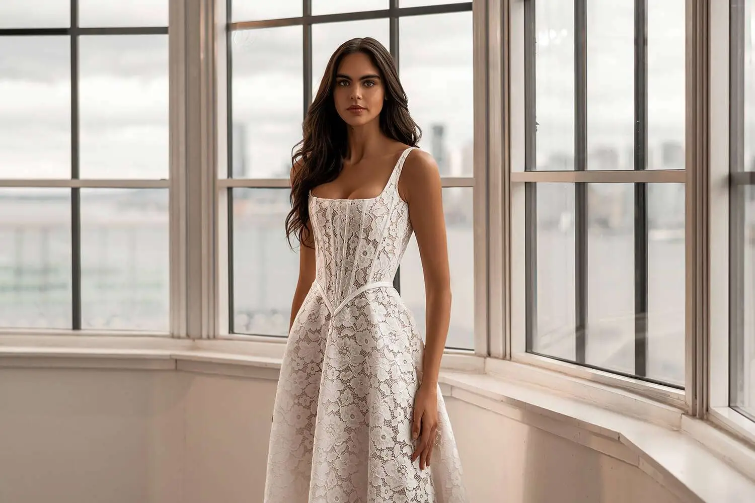 Jolie Bridal corseted lace gown