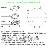 Lofrans Foot Switches for Windlass/Capstan 