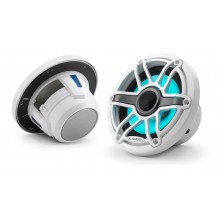 JL Audio - M6 6.5 inch Speakers - Gloss White Sports Grill with LED Lighting 