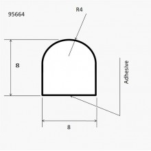 Goiot Evolution Portlight Seal 95664 with Adhesive