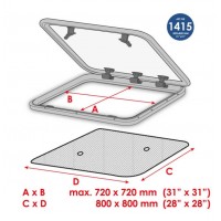 Mosquito Screen to suit Deck Hatch - Large #1415