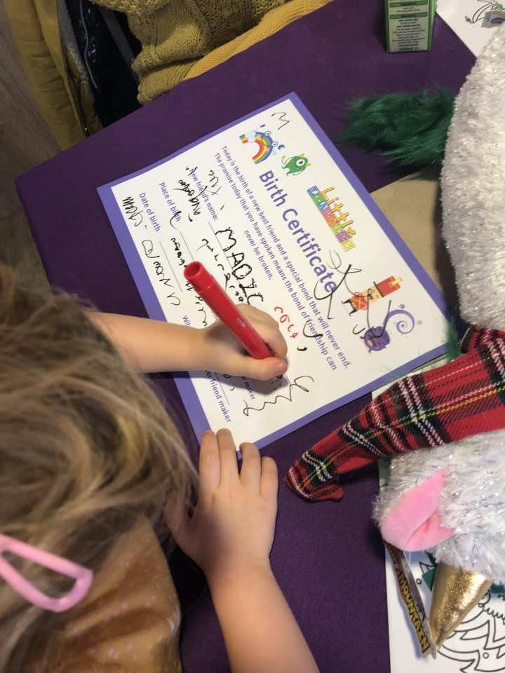 make-a-bear certificate