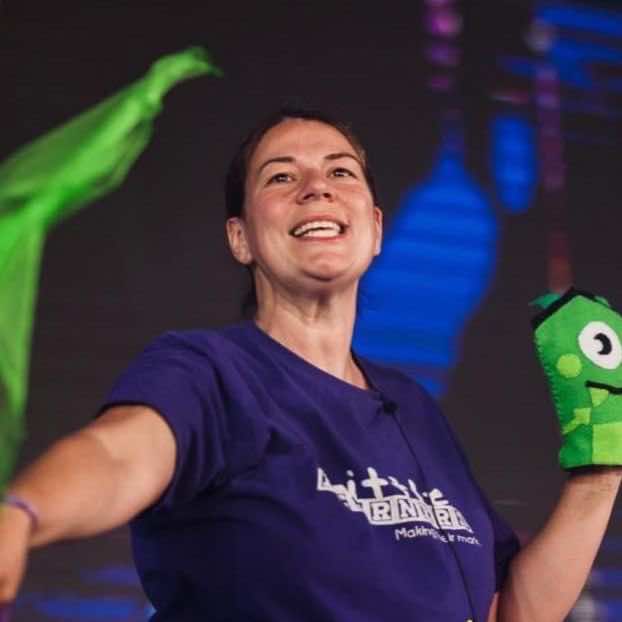 A Little Learners Franchisee dances during a class