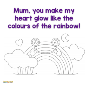 Mother's Day Rainbow Colouring Sheet | The Mark Makers